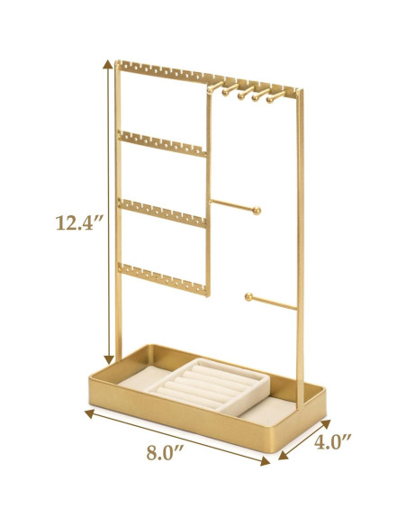 Organizador de Joyería PiQi-Grecge Dorado 4 Niveles Metal