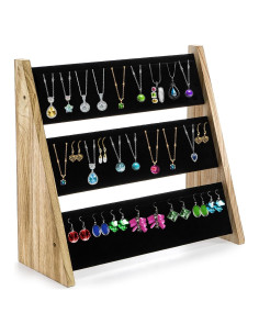 Soporte de exhibición de collares Acshio 3 niveles 72 ranuras