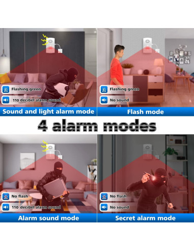 Detector de Movimiento PIR SENCKIT WiFi 110dB Alarma Inteligente