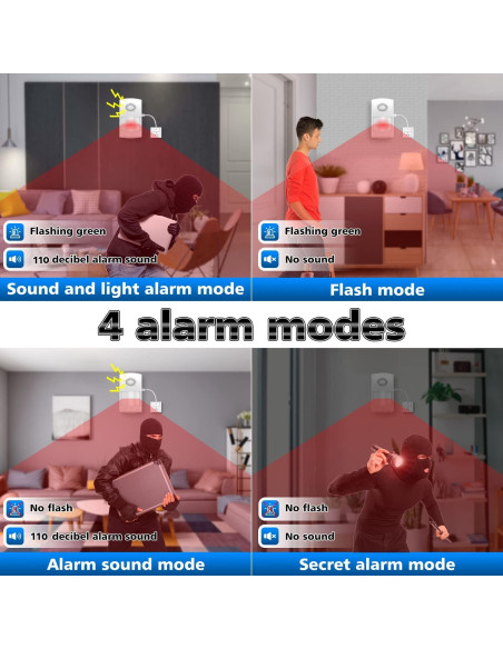 Detector de Movimiento PIR SENCKIT WiFi 110dB Alarma Inteligente