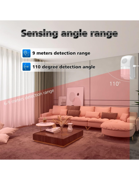 Detector de Movimiento PIR SENCKIT WiFi 110dB Alarma Inteligente