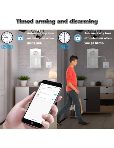 Detector de Movimiento PIR SENCKIT WiFi 110dB Alarma Inteligente