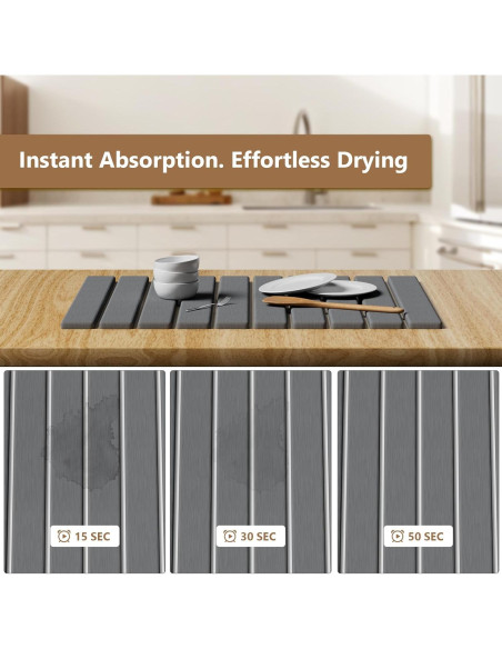 Alfombrilla de Secado Grande CGNiONE 60x39 cm Tierra Diatomácea
