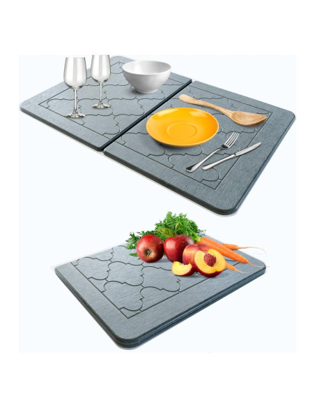 Alfombrilla de Secado de Piedra BARTEQ 60x39 cm Antideslizante