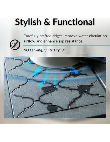 Alfombrilla de Secado de Piedra BARTEQ 60x39 cm Antideslizante