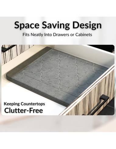 Alfombrilla de Secado de Piedra BARTEQ 60x39 cm Antideslizante