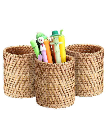 Organizador de Escritorio BTSKY 3 Pack Ratan Ecológico