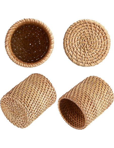 Organizador de Escritorio BTSKY 3 Pack Ratan Ecológico