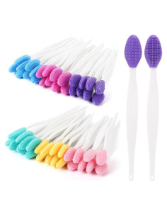 48 Cepillos Exfoliantes de Labios Silicona Tbestmax Doble Cara