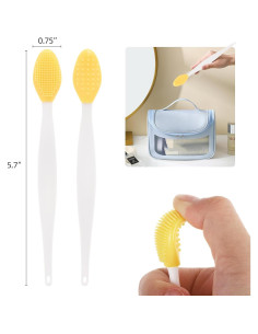 48 Cepillos Exfoliantes de Labios Silicona Tbestmax Doble Cara 2