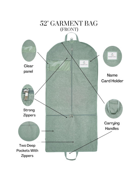 Bolsa de Ropa Colgante Kendall Country 132 cm Impermeable Musgo