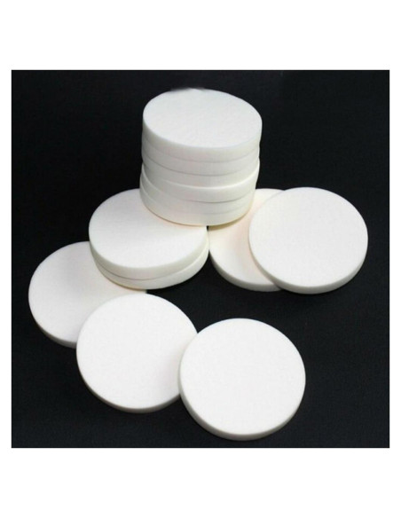 Esponjas Faciales Redondas AKOAK 20pcs Suaves 55mm Blancas