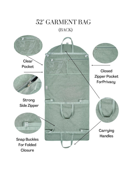 Bolsa de Ropa Colgante Kendall Country 132 cm Impermeable Musgo