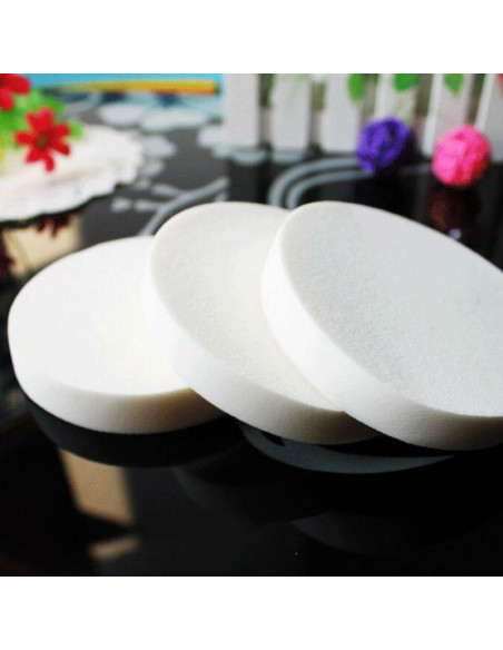 Esponjas Faciales Redondas AKOAK 20pcs Suaves 55mm Blancas