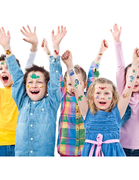 Set de 300+ Tatuajes Temporales para Niños Habett - Animales, Espacio, Dinosaurios