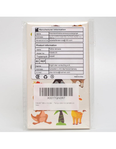 Set de 300+ Tatuajes Temporales para Niños Habett - Animales, Espacio, Dinosaurios