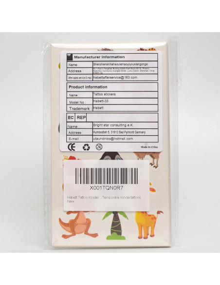 Set de 300+ Tatuajes Temporales para Niños Habett - Animales, Espacio, Dinosaurios