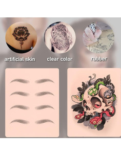 Piel de Práctica de Tatuaje Yuelong 10 Pcs 1.3mm Doble Cara 2