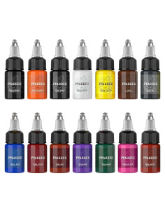 Conjunto de Tinta para Tatuajes PFARRER 10 Colores 15ml