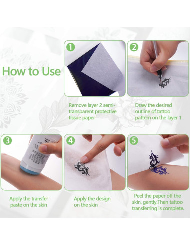 Papel de Transferencia para Tatuajes WeLiu A4 - 35 Hojas