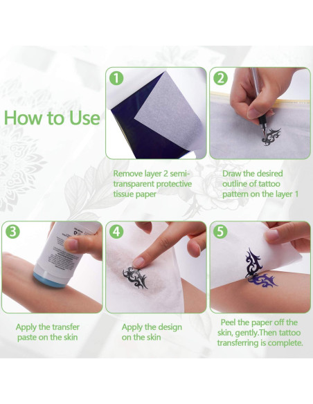 Papel de Transferencia para Tatuajes WeLiu A4 - 35 Hojas Papel de Transferencia para Tatuajes WeLiu A4 - 35 Hojas