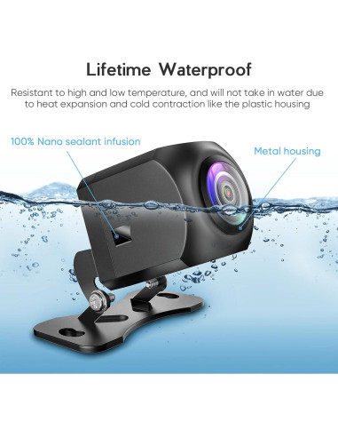 Cámara de Respaldo HD PixelMan PMHD05A, 170 Visión Amplia, IP69