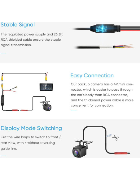 Cámara de Respaldo HD PixelMan PMHD05A, 170 Visión Amplia, IP69