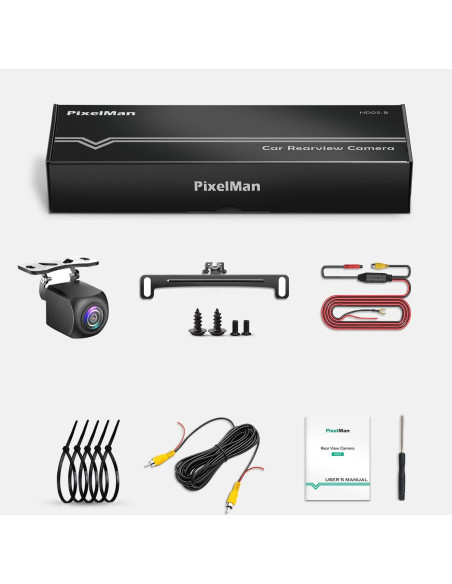 Cámara de Respaldo HD PixelMan PMHD05A, 170 Visión Amplia, IP69