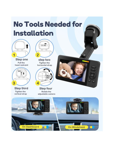 Cámara de Coche Inalámbrica TinyShield HD 1080P con Visión Nocturna