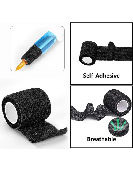 Cubiertas de máquina de tatuaje Urknall 200pcs + 4pcs cinta agarre