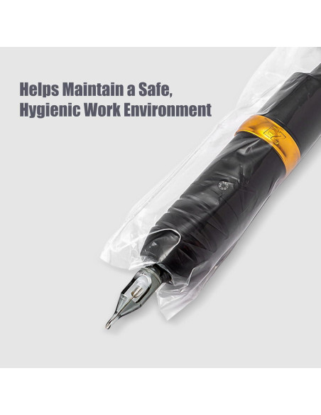 Cubiertas de Cables de Clip EZ Tattoo - 100 Pcs Transparentes