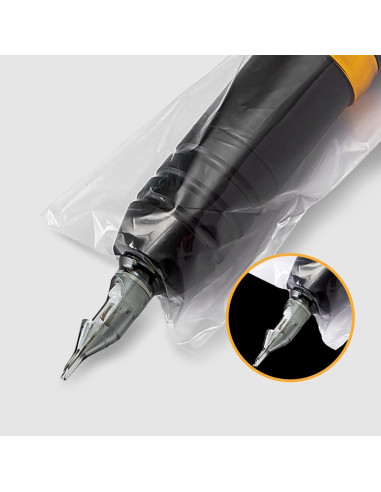 Cubiertas de Cables de Clip EZ Tattoo - 100 Pcs Transparentes