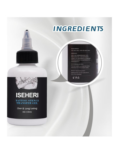 Gel de Transferencia de Tatuaje ISEHERI 113g Hipoalergénico