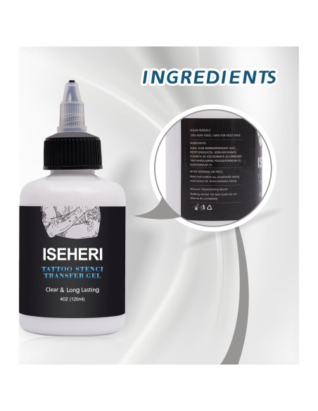 Gel de Transferencia de Tatuaje ISEHERI 113g Hipoalergénico