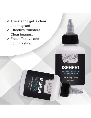 Gel de Transferencia de Tatuaje ISEHERI 113g Hipoalergénico