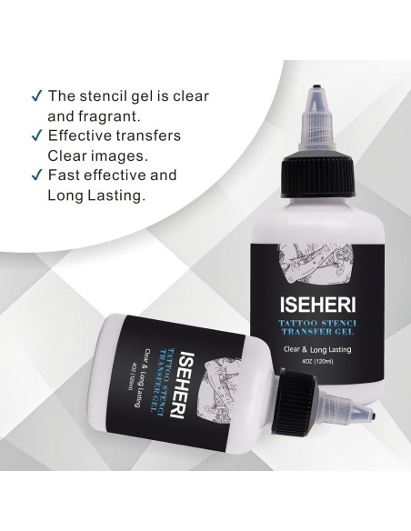 Gel de Transferencia de Tatuaje ISEHERI 113g Hipoalergénico