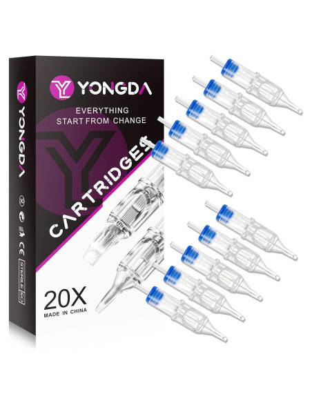 Cartuchos de Agujas de Tatuaje YONGDA 1205RS 20pcs Desechables