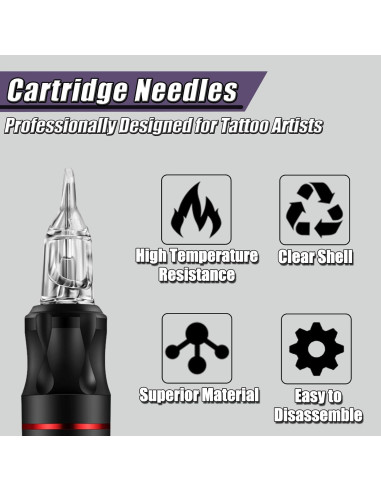 Cartuchos de Agujas de Tatuaje YONGDA 1205RS 20pcs Desechables