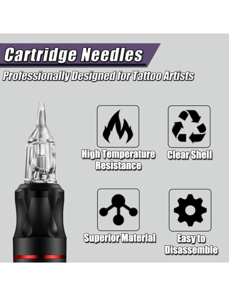 Cartuchos de Agujas de Tatuaje YONGDA 1205RS 20pcs Desechables