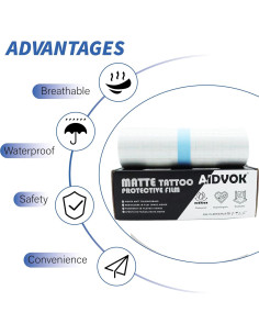Vendaje Impermeable MATTE AIDVOK 15.24cm x 4.65m para Tatuajes 2