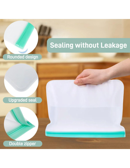 Bolsas de Silicona Reutilizables JMPTUFMT 3.78L 9 Piezas