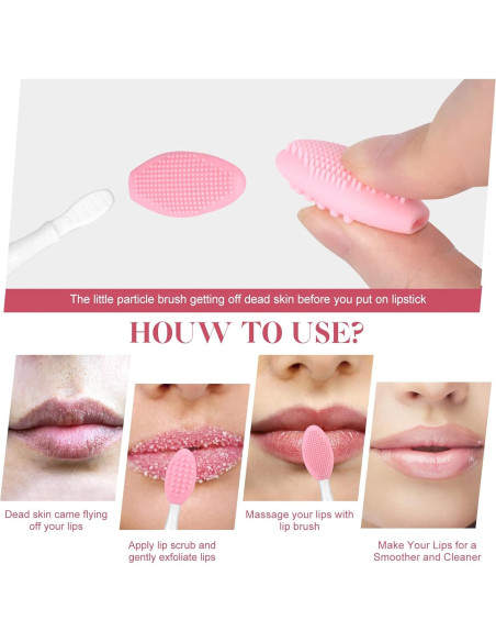 5 Piezas Cepillo Exfoliante de Labios Silicona Yoizyfree