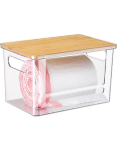 Dispensador de bolsas de basura ALOCEO 4 piezas organizador lavandería 2