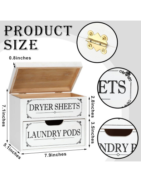 Soporte de Madera Tatuo para Hojas de Secadora Blanco 20x13x18cm