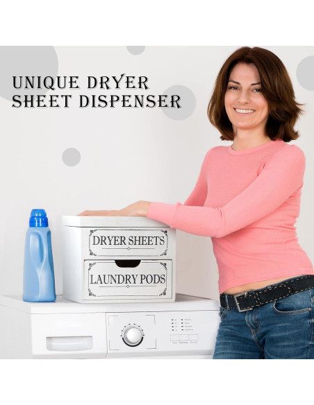 Soporte de Madera Tatuo para Hojas de Secadora Blanco 20x13x18cm