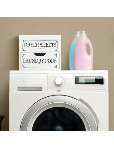 Soporte de Madera Tatuo para Hojas de Secadora Blanco 20x13x18cm