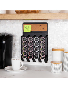 Organizador de Cápsulas de Café Mind Reader, Montaje en Pared, Negro 2
