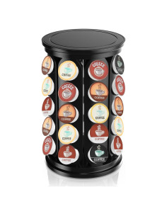 Organizador de Cápsulas de Café CEHNCEH 40 K-Cups Rotativo 360 Negro