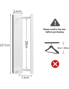 Soporte Magnético para Perchas Josmimic Blanco 40.6cm 2