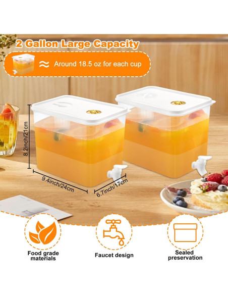 Dispensador de Bebidas Frías 2 Galones Sibosen con Grifo